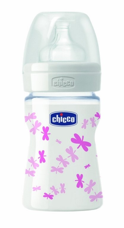 Chicco BUTELKA SZKLANA 150ml SILIKON 0m+ kod. 70811