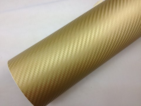 Folia rolka carbon 3D złota 1,27x28m