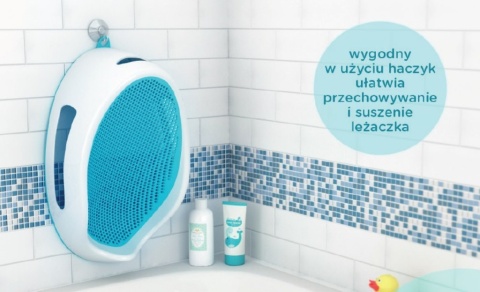 Leżaczek do kąpieli Angelcare Abakusbaby - niebieski