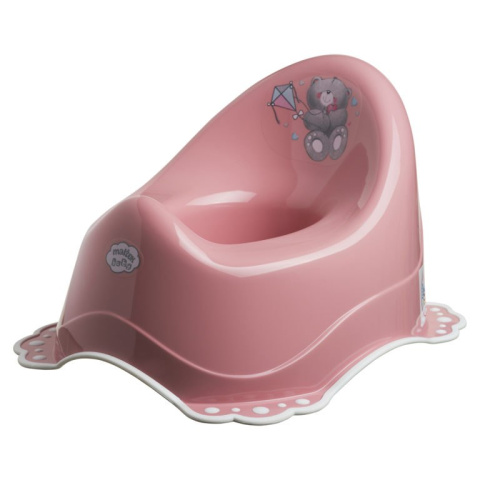 Nocnik z gumkami antypoślizgowymi "MISIU" Maltex Baby (4064) różowy brudny