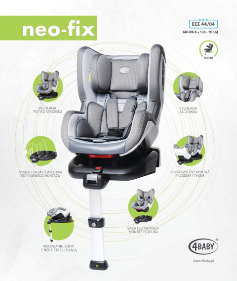 4Baby NEO-FIX NEOfix Fotelik dla grupy 0-18 kg isofix