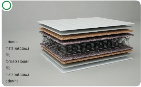 DANPOL Materac KPK KOKOSOWY KOMFORT II - 140x70x8 T18MP