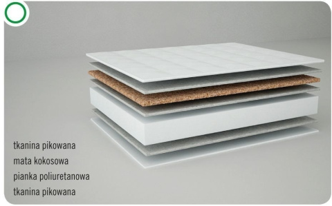 DANPOL Materac KOMFORT kokosowy dwustronny 160x80x10 T18MP