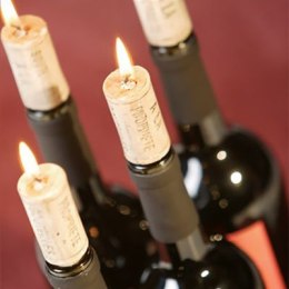 Świeczki - korki do wina