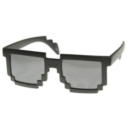 Pikselowe okulary imprezowe 8 bit pixel - czarne