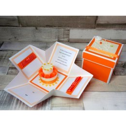 Pudełko z tortem - pomarańczowe