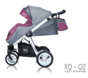 Sport XQ BabyActive Wózek spacerowy idealny na drogi i bezdroża! XQ-02 - biały stelaż