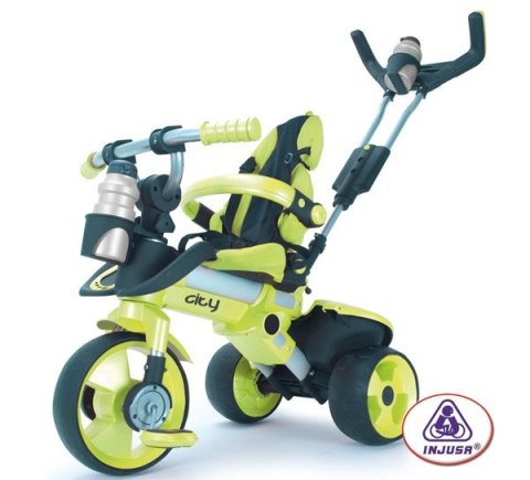 INJUSA Rowerek Trójkołowy Ciche Koła Daszek