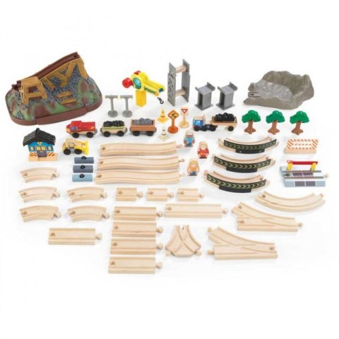 KidKraft Kolejka drewniana Tory pociąg