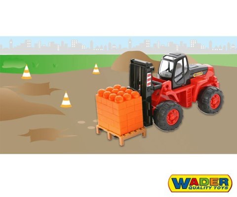 Wózek Widłowy Podnośnik z Paletą Klocki