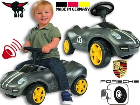 BIG Jeździk Pchacz Bobby Car Porsche Ciche Koła