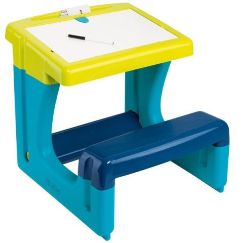 Smoby Tablica stolik Dwustronna biurko z ławeczką Flamastry kreda