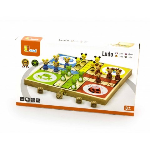 VIGA Drewniana gra Ludo Chińczyk