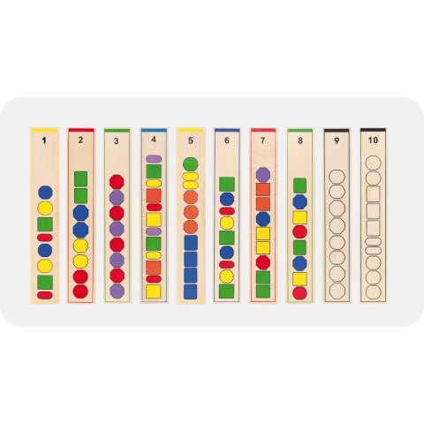 VIGA Drewniana Gra edukacyjna Logiczne koraliki 104 elementy Montessori