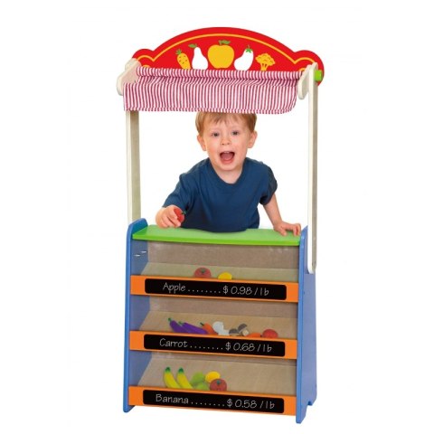 Drewniany Teatrzyk i sklepik 2w1 z akcesoriami Viga Toys