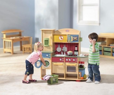 LT Kuchnia Drewniana z Akcesoriami Pralka