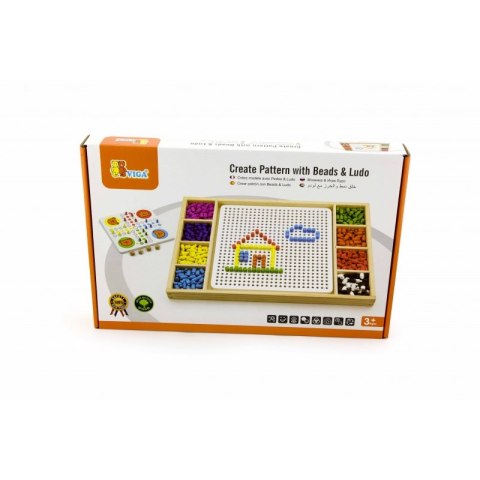 Drewniana układanka 2w1 Moziaka Chińczyk Viga Toys Montessori