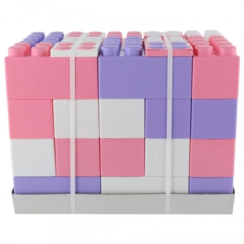 Klocki XXL 45 Elementów + 45 łączników Różowe