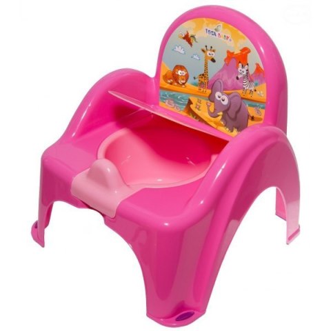 Nocnik-krzesełko safari z pozytywką różowy