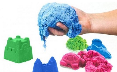 Piasek sensoryczny dla dzieci 1kg w woreczku żółty