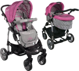 Wózek 2w1 ARTI Comfort B503 pink/gray