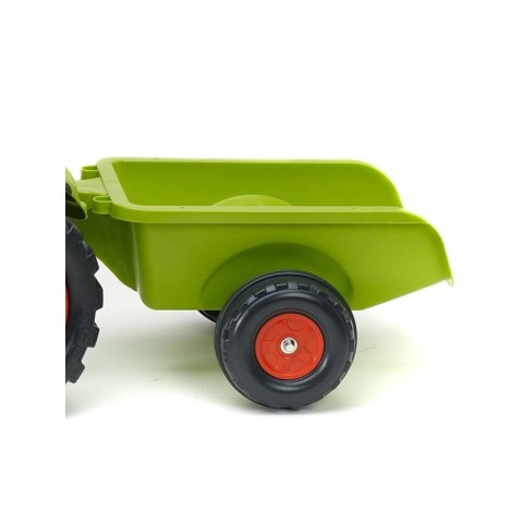FALK Traktor Claas Zielony na Pedały z Przyczepą + Klakson od 2 Lat.