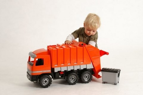 Duża Śmieciarka Mercedes LENA Pomarańczowa 02026