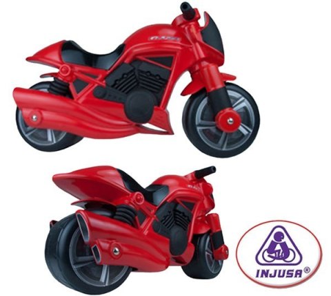 Motor Pchacz Jeździk Czerwony Szerokie Koła Injusa