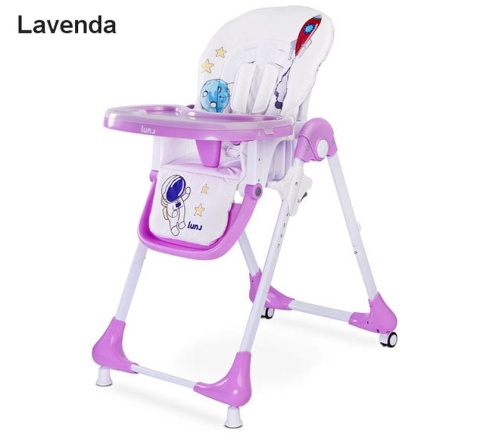 LUNA Krzesełko do karmienia Caretero Lavenda