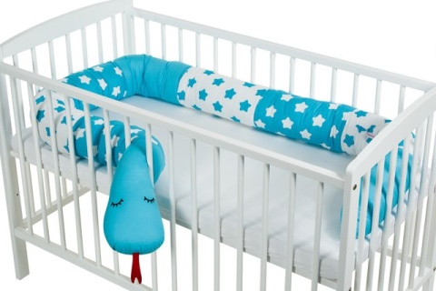 Wąż Supermami ochraniacze do łóżeczka - niebieski
