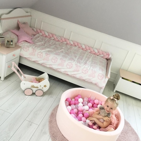 Suchy Basen Meowbaby + 200 piłeczek do wyboru 90x30x2cm - pudrowy róż