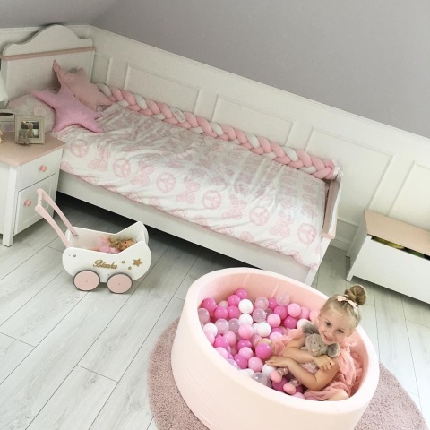 Suchy Basen Meowbaby + 200 piłeczek do wyboru 90x40x2cm - pudrowy róż