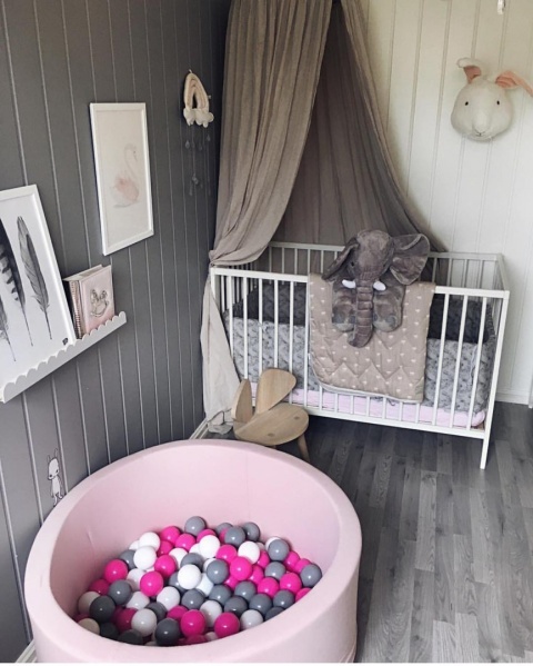 Suchy Basen Meowbaby + 200 piłeczek do wyboru 90x40x2cm - pudrowy róż