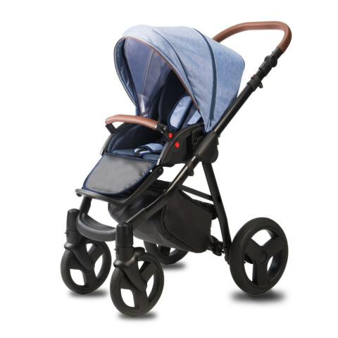 BERA Qumes 3w1 wózek dziecięcy z fotelikiem 0m+ kolor Quilt Blue