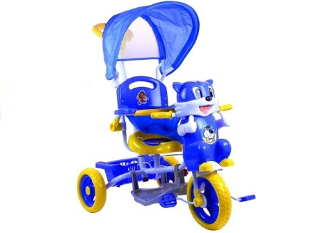 Rower Trójkołowy Kotek Niebieski Dla Dzieci Rowerek