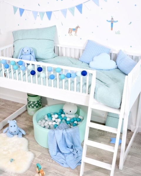 Suchy Basen Meowbaby + 200 piłeczek do wyboru 90x40x2cm - mint