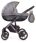 FRONTERA 3w1 Camini wózek dziecięcy z fotelikiem Musca 0m+ Polski Produkt - kolor Graphite