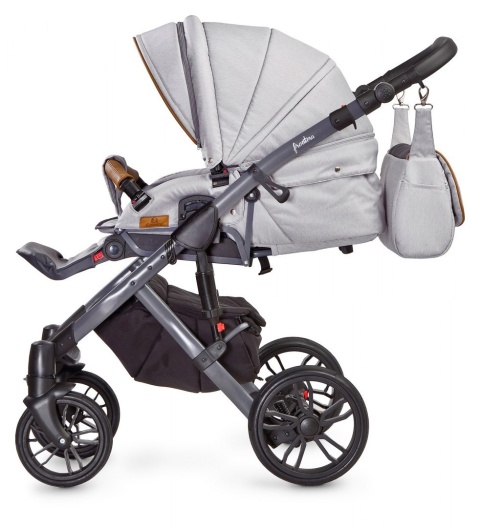 FRONTERA 3w1 Camini wózek dziecięcy z fotelikiem Musca 0m+ Polski Produkt - kolor Grey