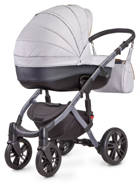 FRONTERA 3w1 Camini wózek dziecięcy z fotelikiem Musca 0m+ Polski Produkt - kolor Grey
