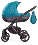 FRONTERA 3w1 Camini wózek dziecięcy z fotelikiem Musca 0m+ Polski Produkt - kolor Dark Turqoise