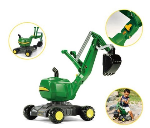 Rolly Toys RollyDigger John Deere Koparka samobieżna Jeździk - Zielony