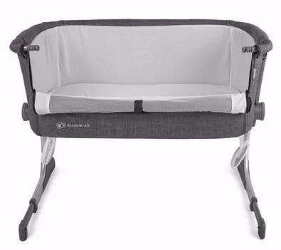 UNO KinderKraft łóżeczko dostawne, spanie z dzieckiem 0m+ - Grey