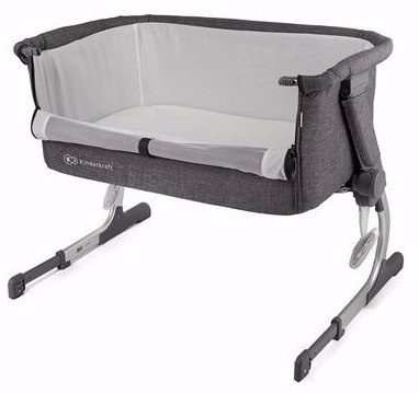 UNO KinderKraft łóżeczko dostawne, spanie z dzieckiem 0m+ - Grey