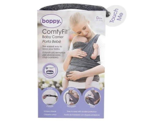 Chicco Boppy ComfyFit Nosidełko dla dziecka 0m+ do 15kg jak chusta - Grey