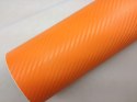Folia rolka carbon 3D pomarańcz 1,27x28m
