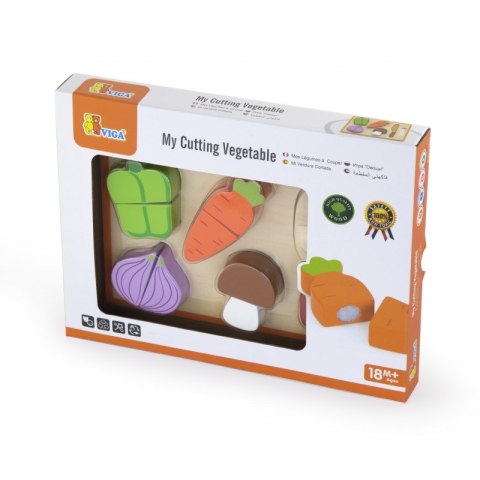 VIGA Drewniany Zestaw Deska Nóż Do Krojenia Warzywa