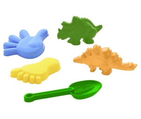 Zestaw Piaskowy Dinozaur Łopatka Foremki 5 element