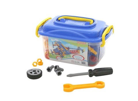 Wader Klocki Konstrukcyjne zestaw narzędzi Samolot Elektroniczna Wkrętarka 144 elem.