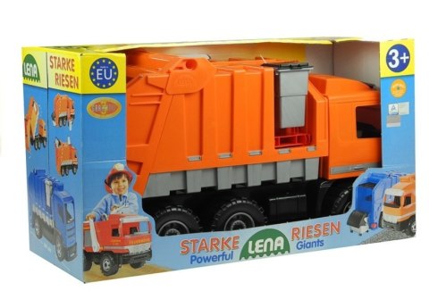 Duża Śmieciarka Mercedes LENA Pomarańczowa 02026