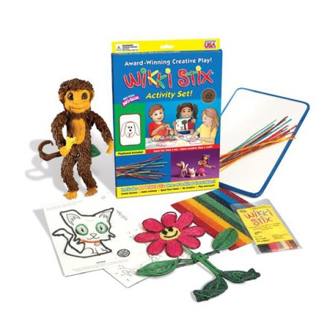 Woskowe sznureczki Wikki Stix - Activity Set 84 szt + podkładka